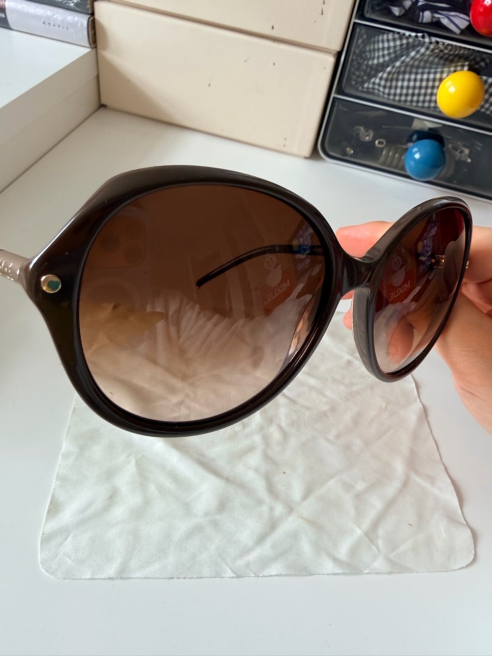 Chloe Brown Gradient Round Sunglasses for Women NO box - Picture 11 of 14